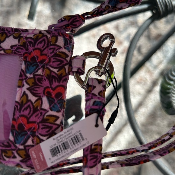 NWT Vera Bradley Pink Floral Women's ID Lanyard - Picture 2 of 5
